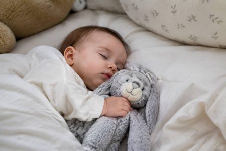 Lapin gris : comment choisir une peluche apaisante pour bébé ?