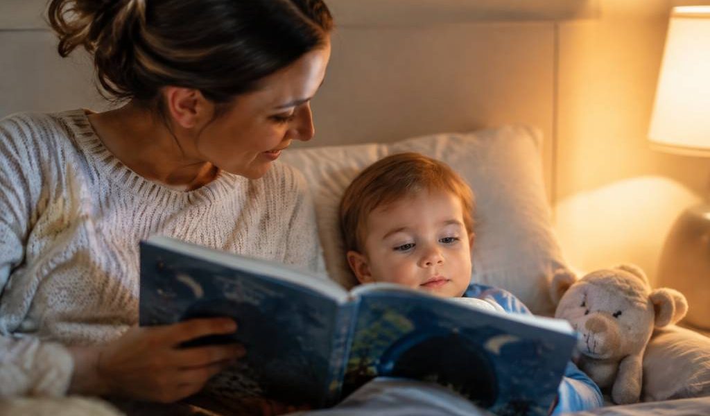 L’histoire à créer : comment inventer une histoire apaisante pour bébé au moment du coucher