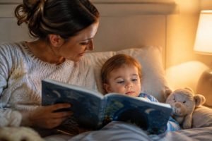 L’histoire à créer : comment inventer une histoire apaisante pour bébé au moment du coucher