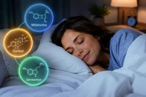 3 hormones du sommeil : mélatonine, cortisol et sérotonine, comprendre leur rôle pour mieux dormir